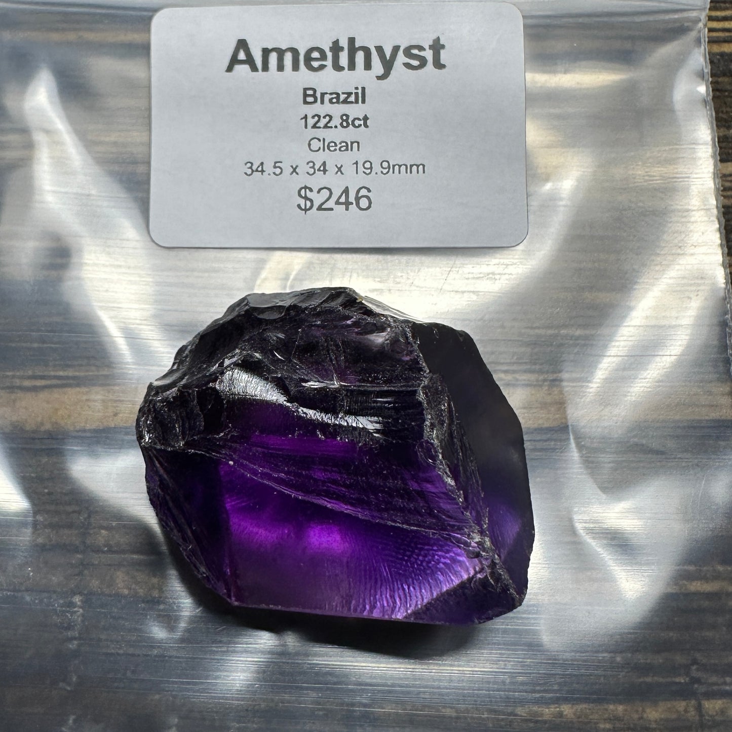 122.8ct Brazilian AMETHYST QUARTZ Facet Rough