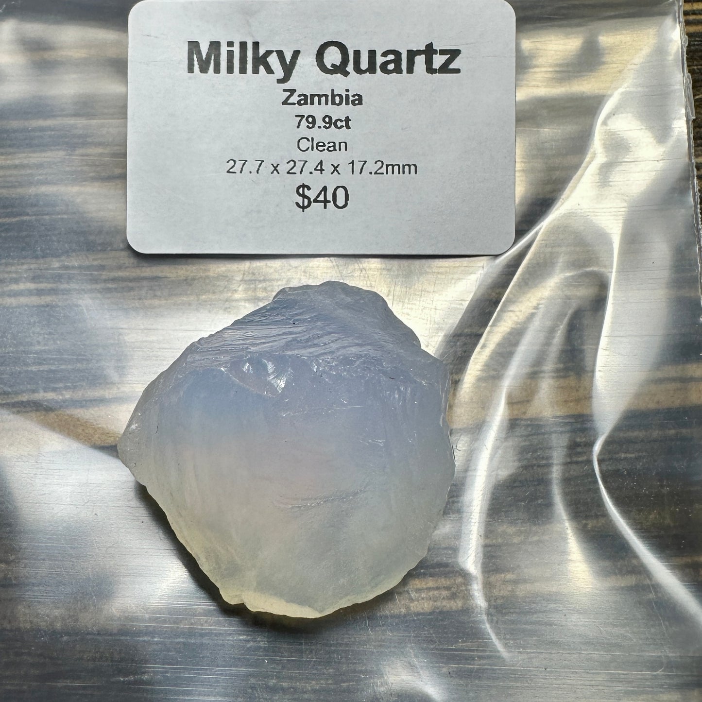 79.9ct MILKY QUARTZ Facet Rough