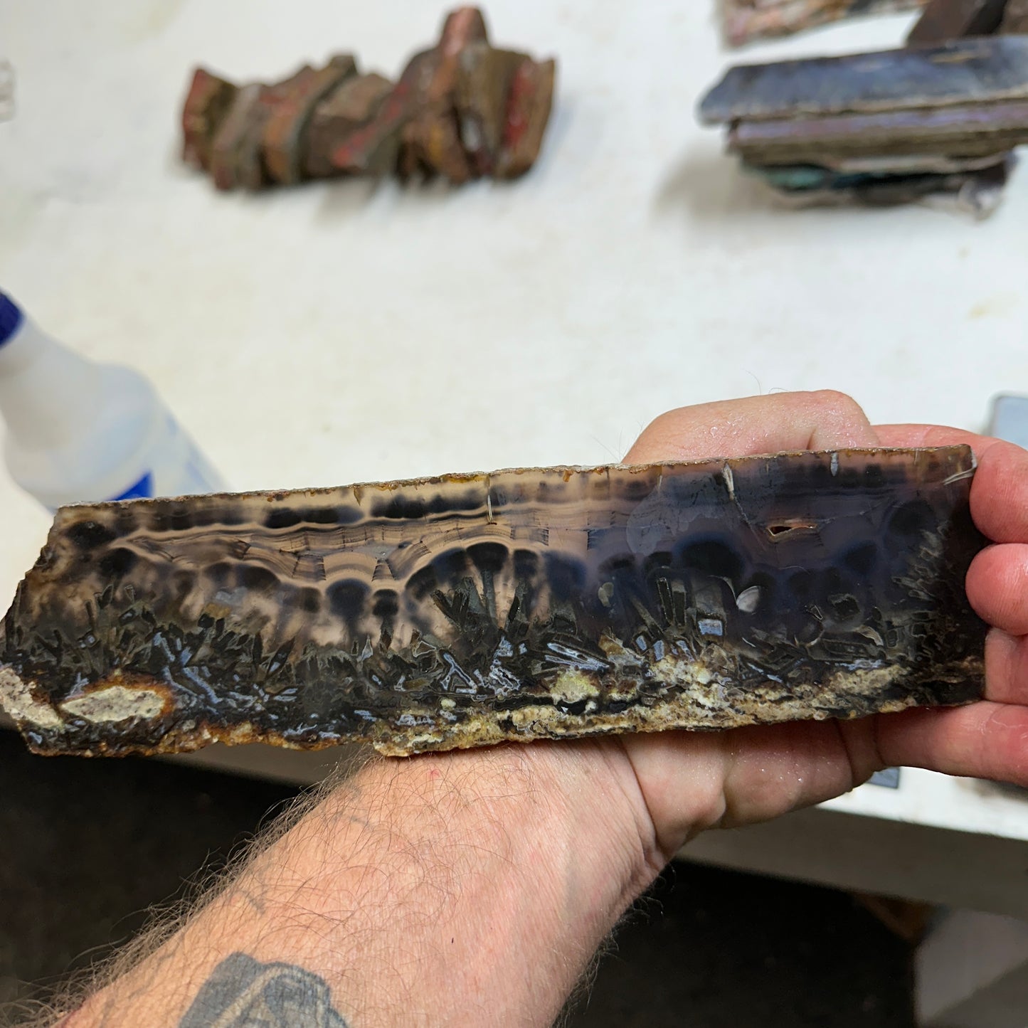 TURKISH STICK AGATE Slab - 235 grams