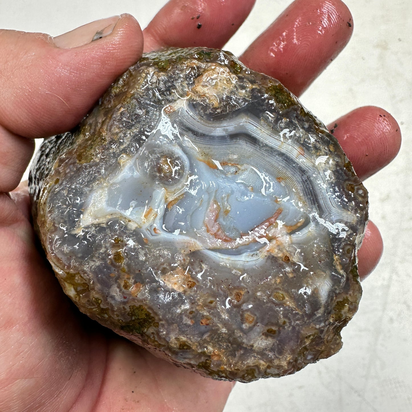 MOROCCAN KERROUCHEN AGATE Rough - 1.12 Pounds