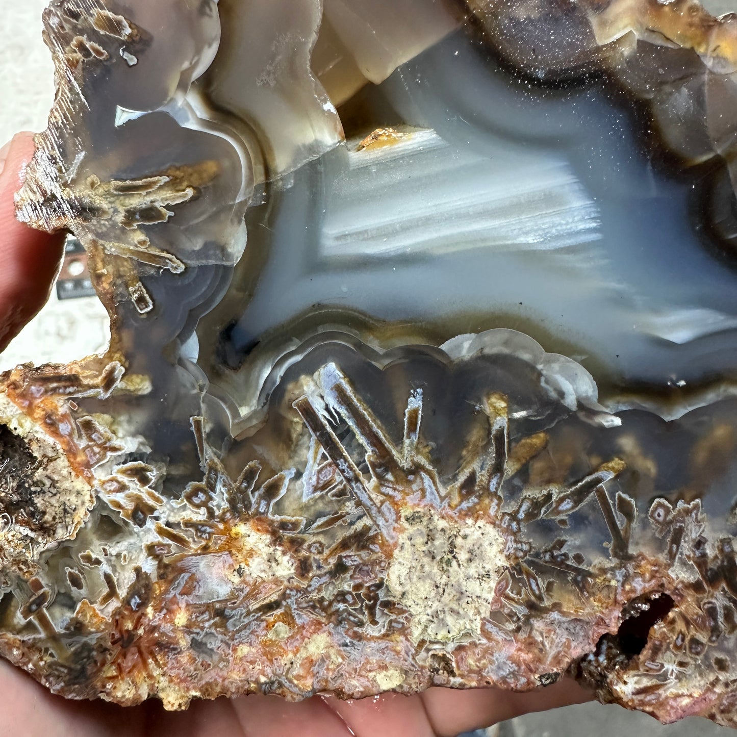 Turkish STICK AGATE Faced Rough - 2.66 Pounds