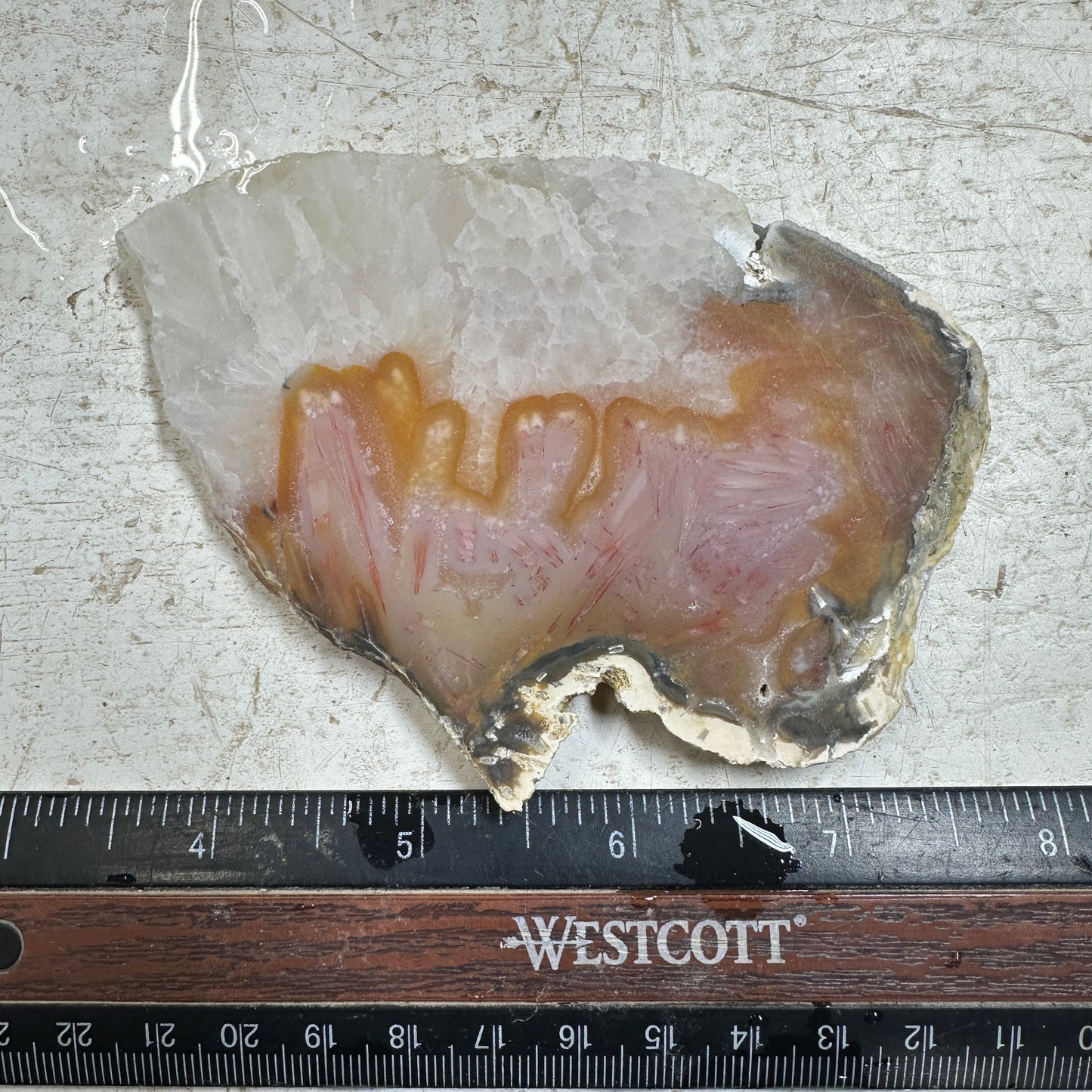 TUBE AGATE Slab - 109 grams