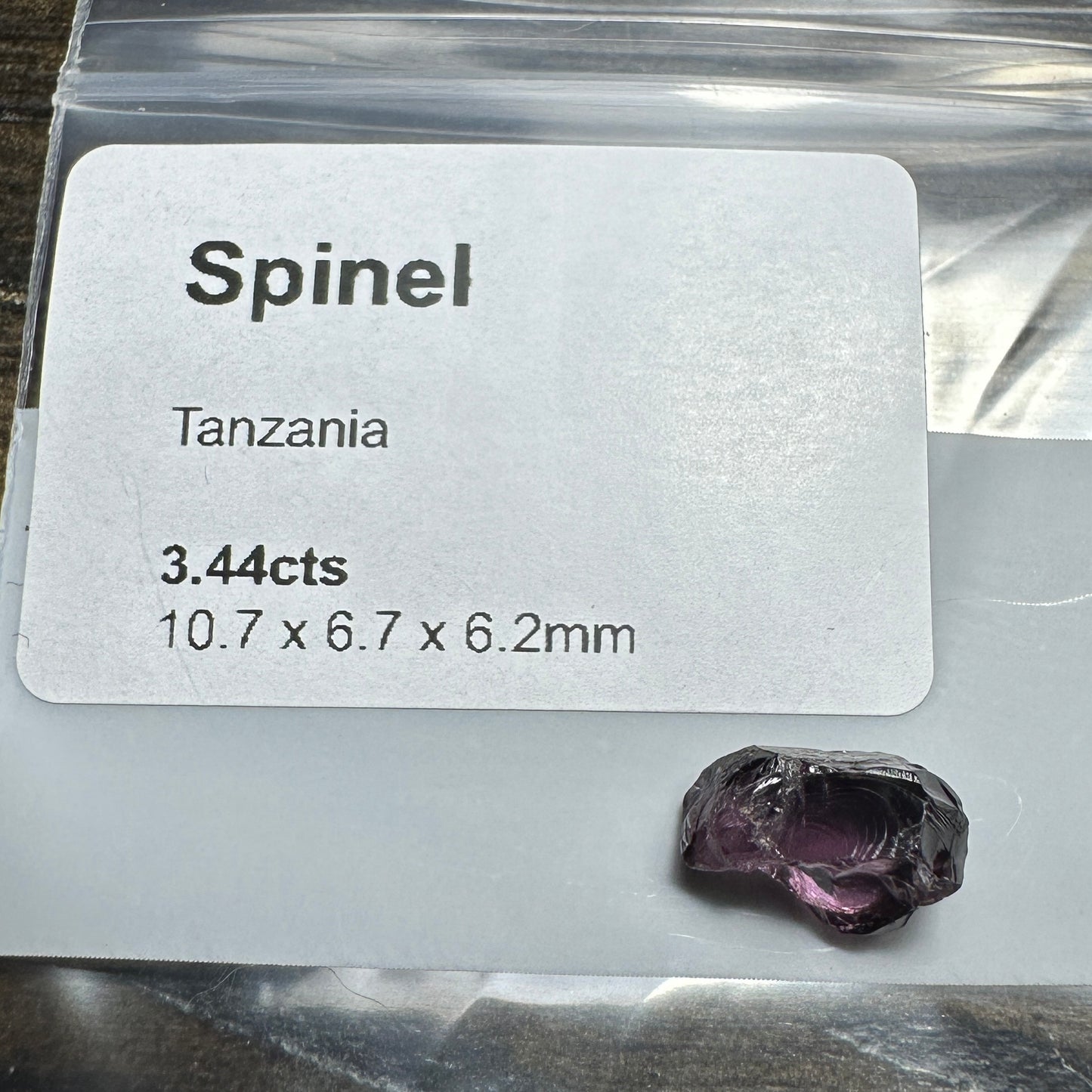 3.44ct Lavender SPINEL Facet Rough