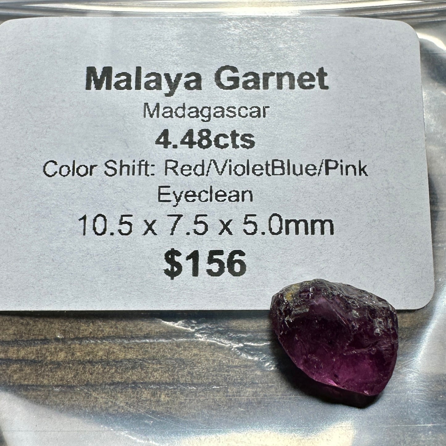4.48ct Color Change MALAYA GARNET Facet Rough