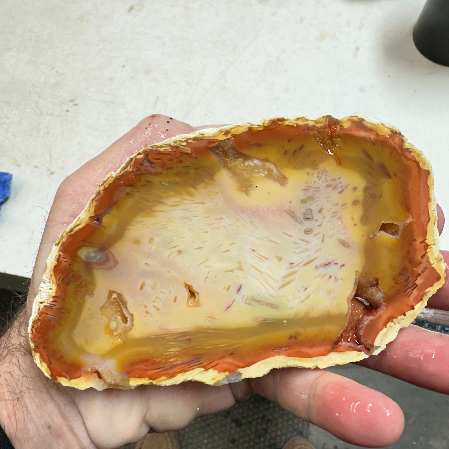TUBE AGATE Slab - 166 grams