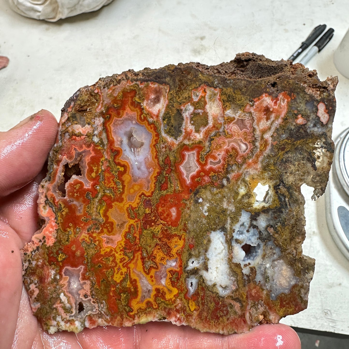 MOROCCAN SEAM AGATE Slab - 164 grams