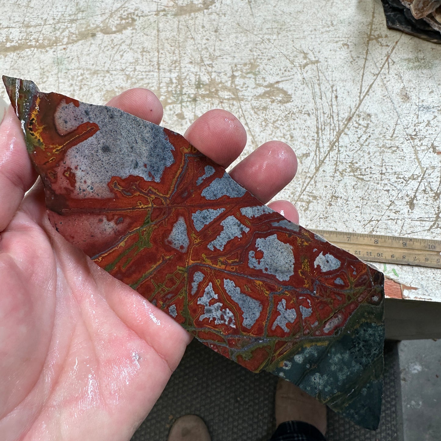 RED BLANKET RHYOLITE Slab - 162 grams