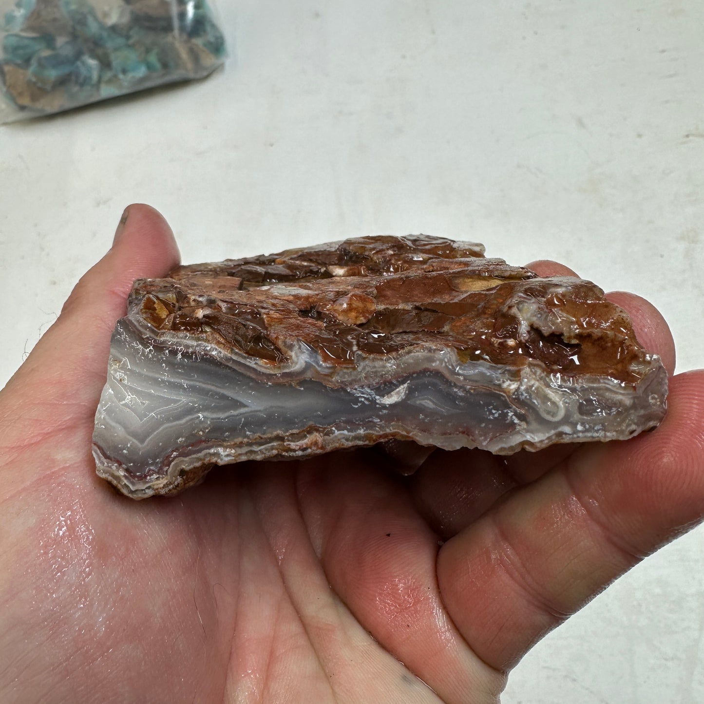 MOROCCAN AHOULI AGATE Rough - 1.09 Pounds