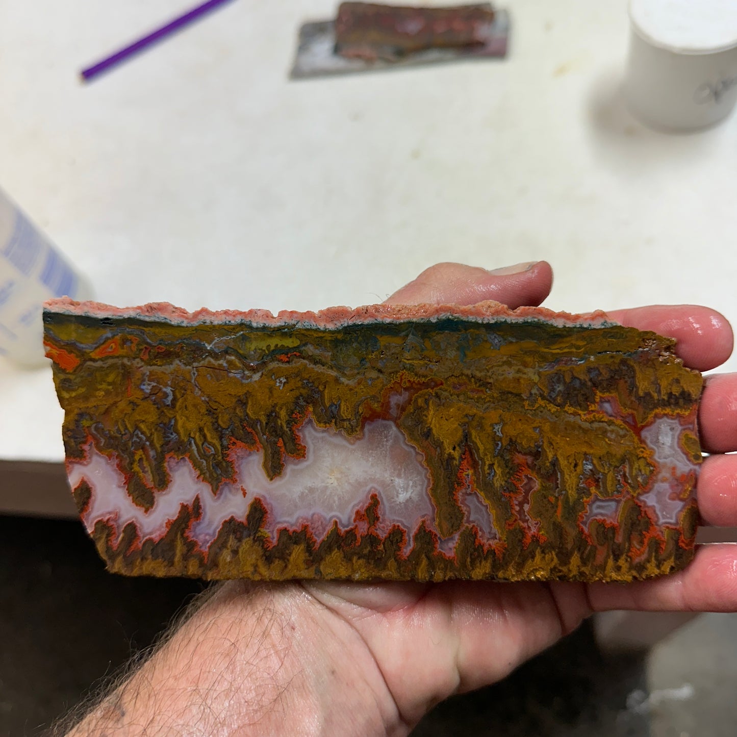 MOROCCAN SEAM AGATE Slab - 206 grams