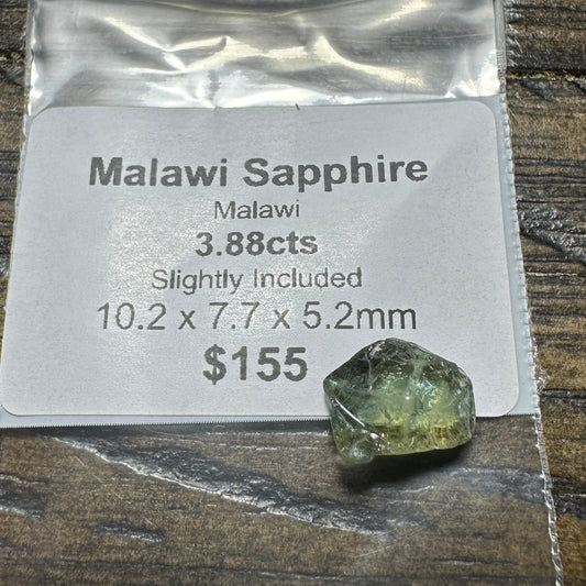 3.88ct MALAWI SAPPHIRE Facet Rough