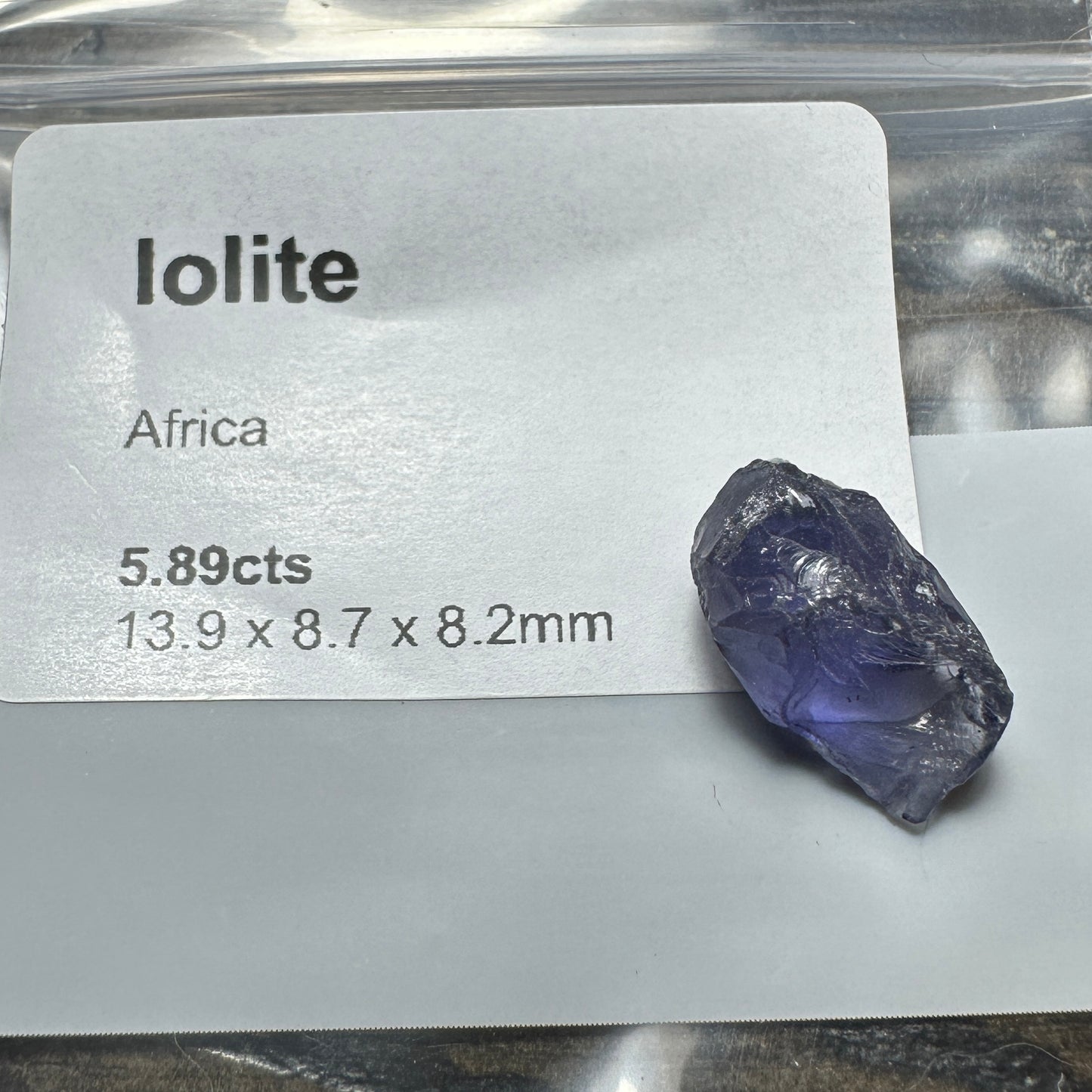 5.89ct IOLITE Facet Rough