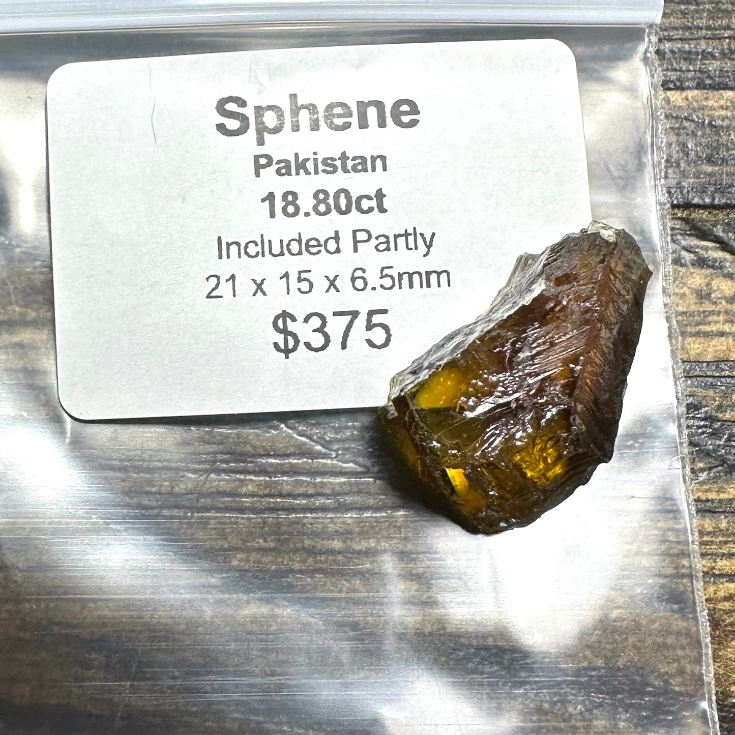 18.80ct SPHENE Facet Rough