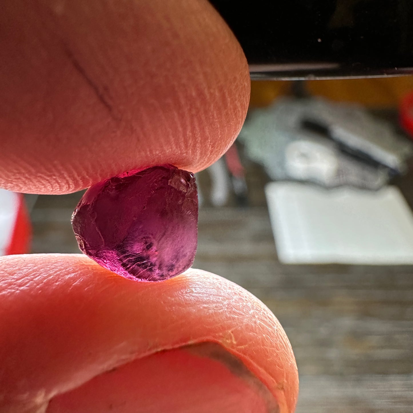 5.15ct  RHODOLITE GARNET Facet Rough