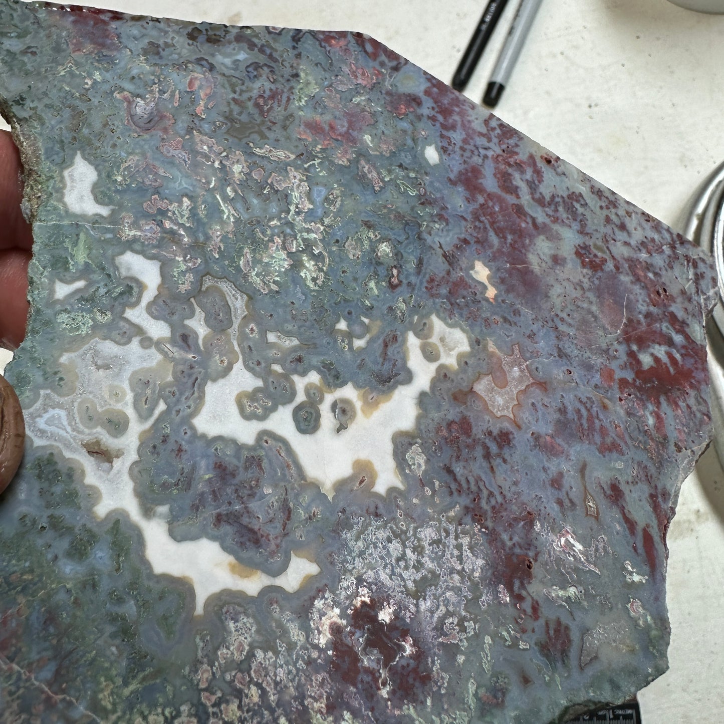 RED LIGHTNING AGATE Slab - 272 grams