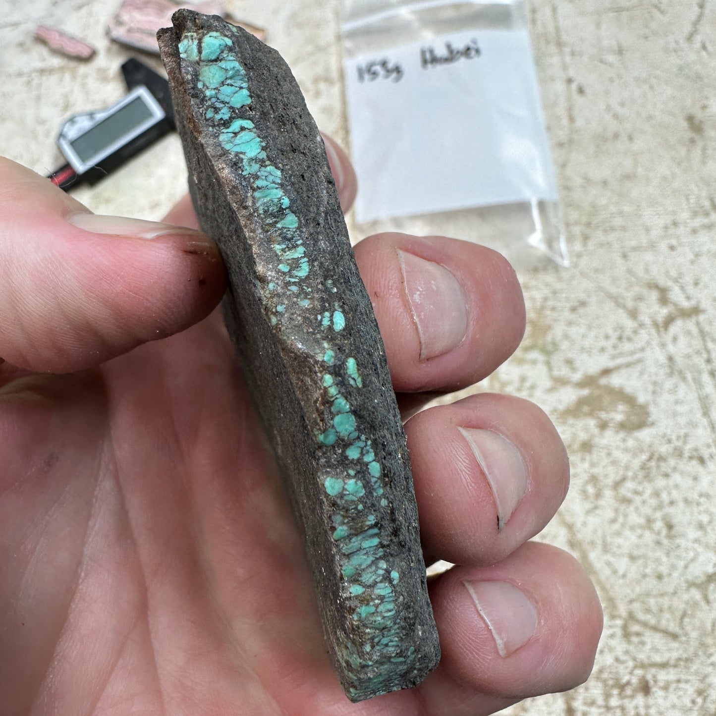 153 gram Hubei Turquoise rough