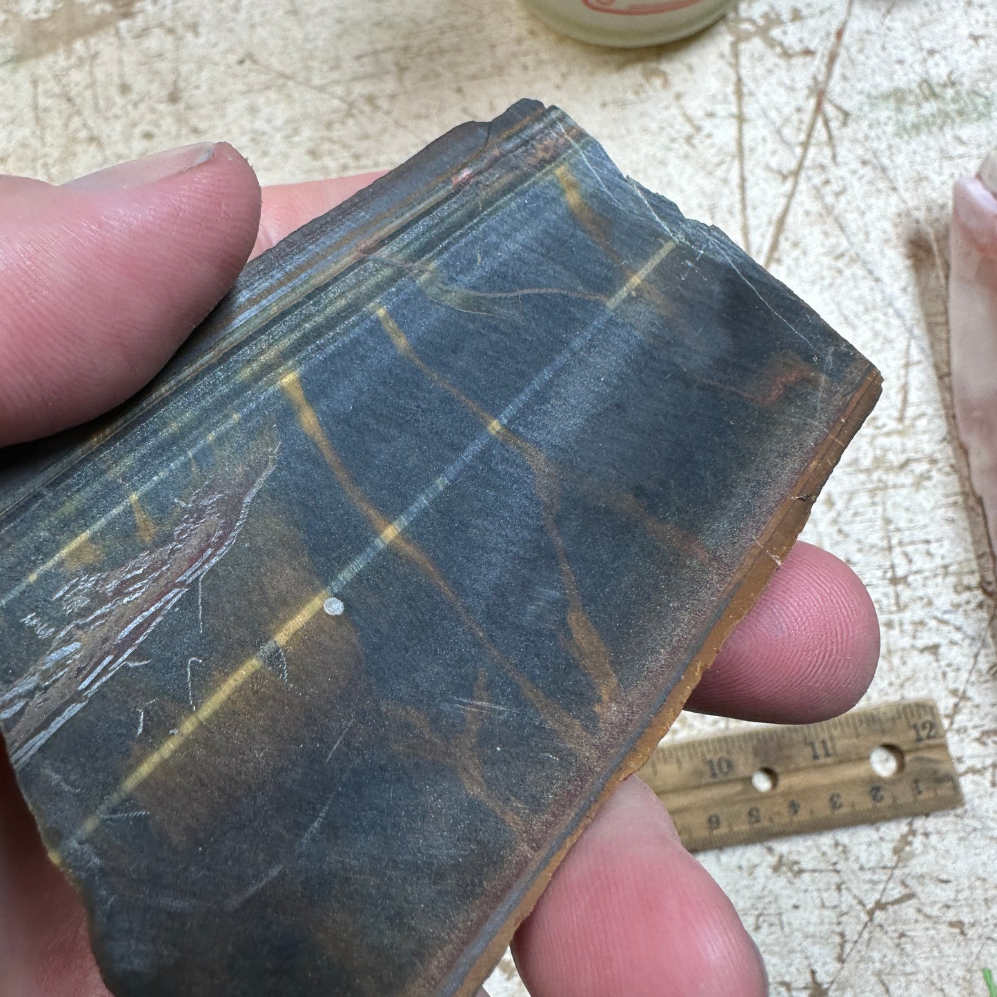 VARIEGATED TIGERS EYE Slab - 123 grams