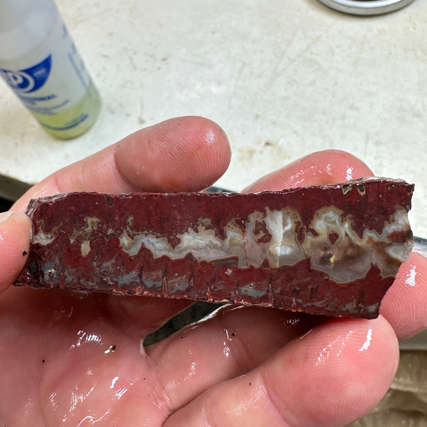 IDAHO WILDFIRE PLUME AGATE Faced Rough - 3.68oz