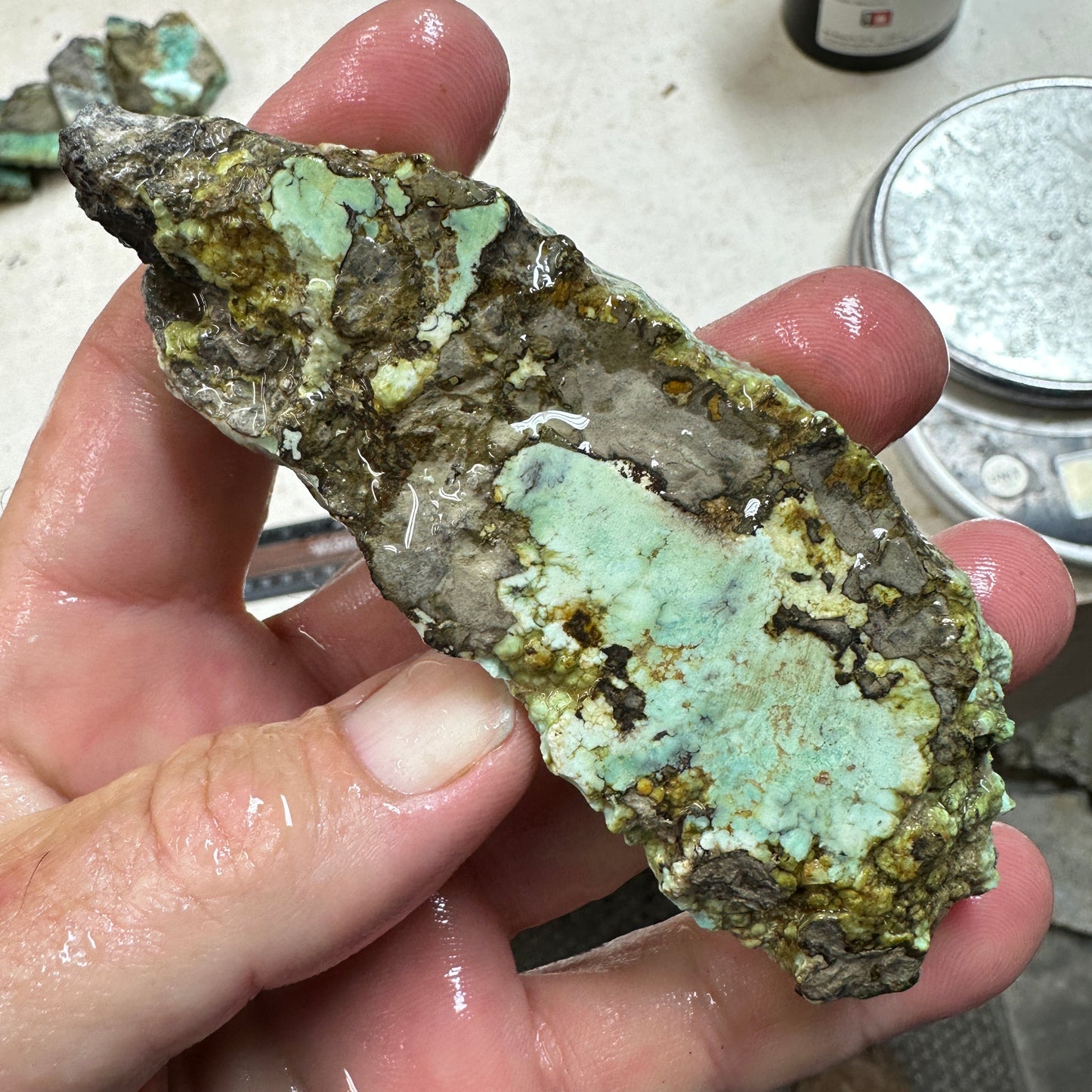 BROKEN ARROW VARISCITE Trimmed Rough Slab - 135 grams