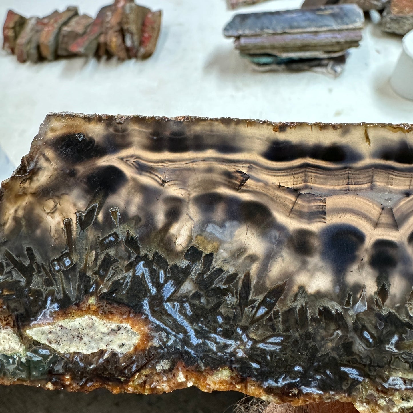 TURKISH STICK AGATE Slab - 235 grams