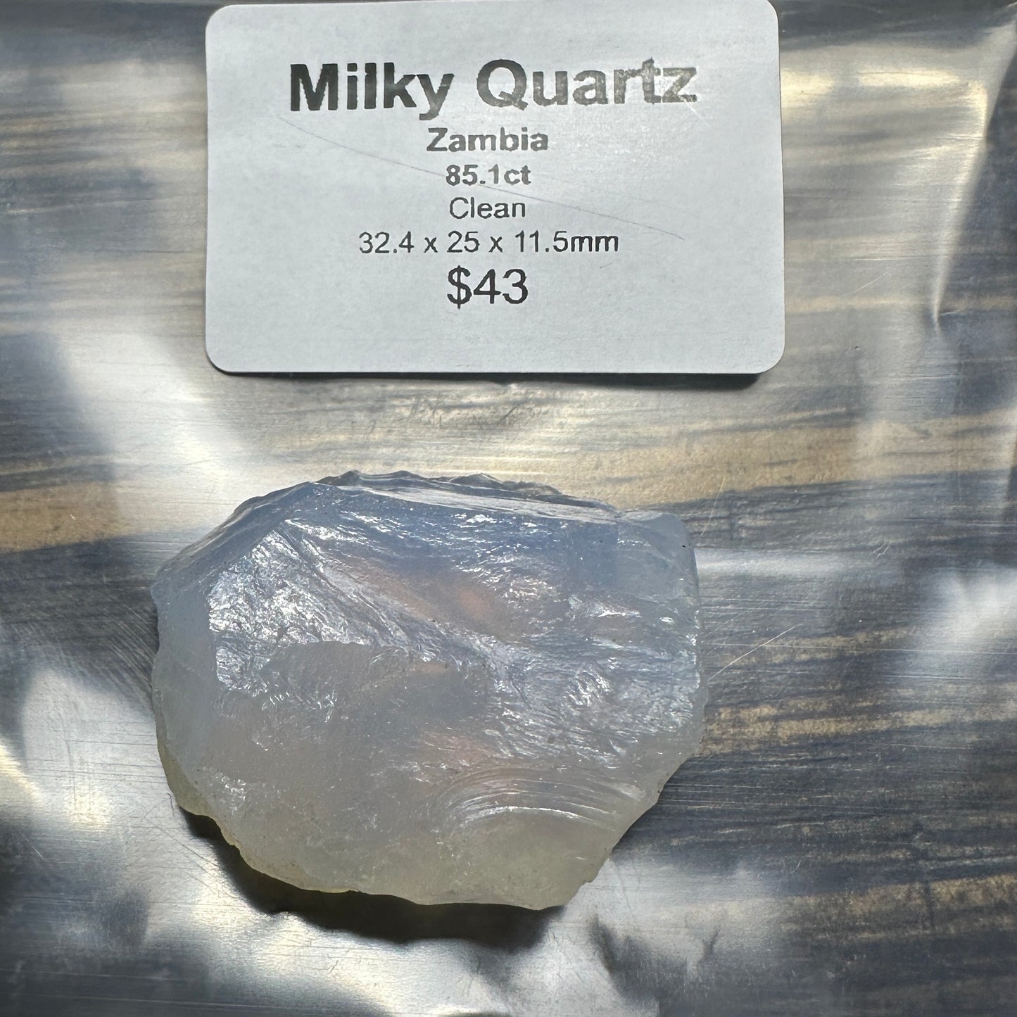 85.1ct MILKY QUARTZ Facet Rough