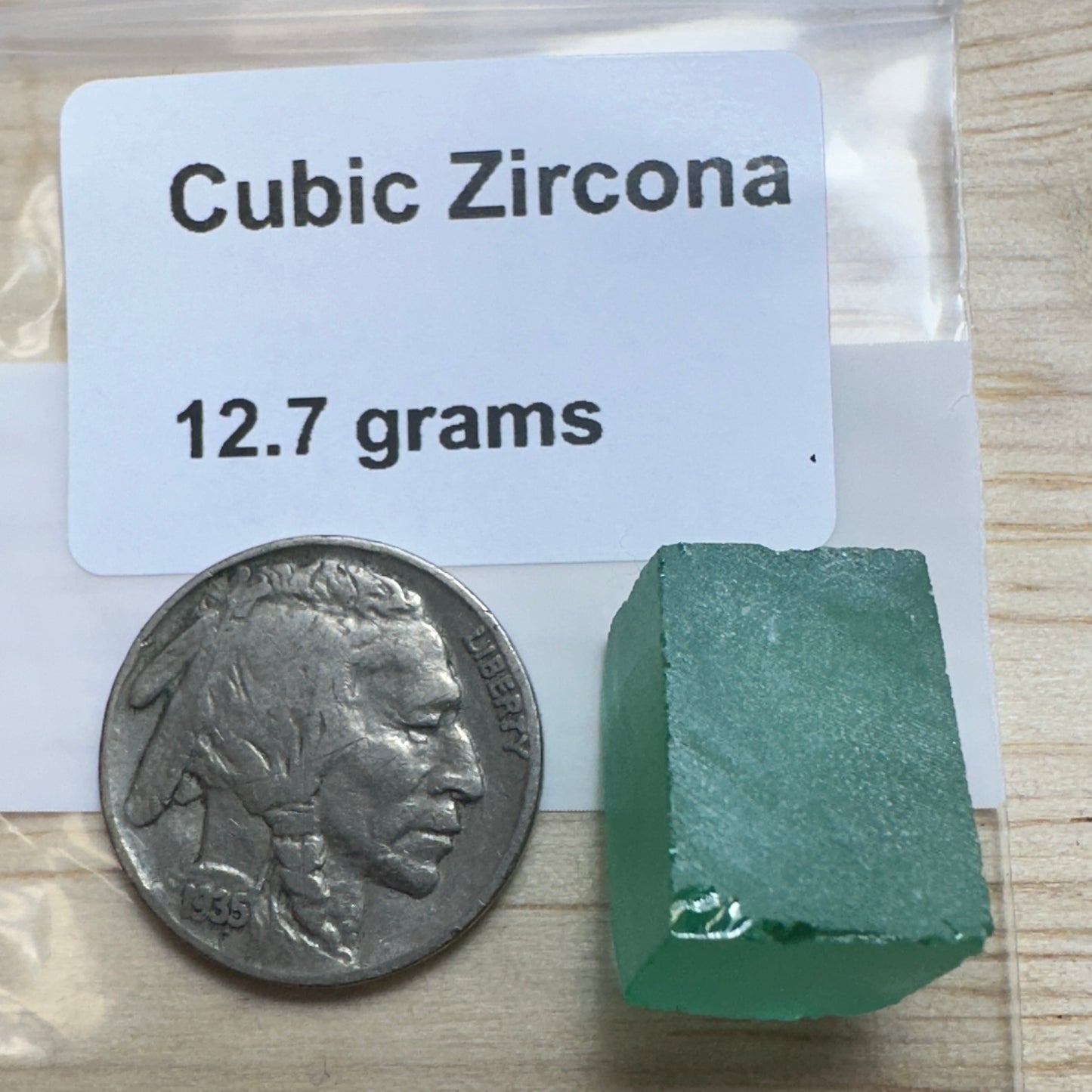 12.7 gram CUBIC ZIRCON Facet Rough