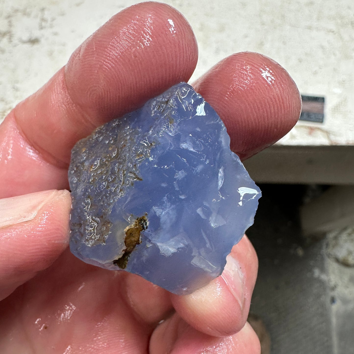 Ethiopian BLUE AGATE Rough - 48.0 grams