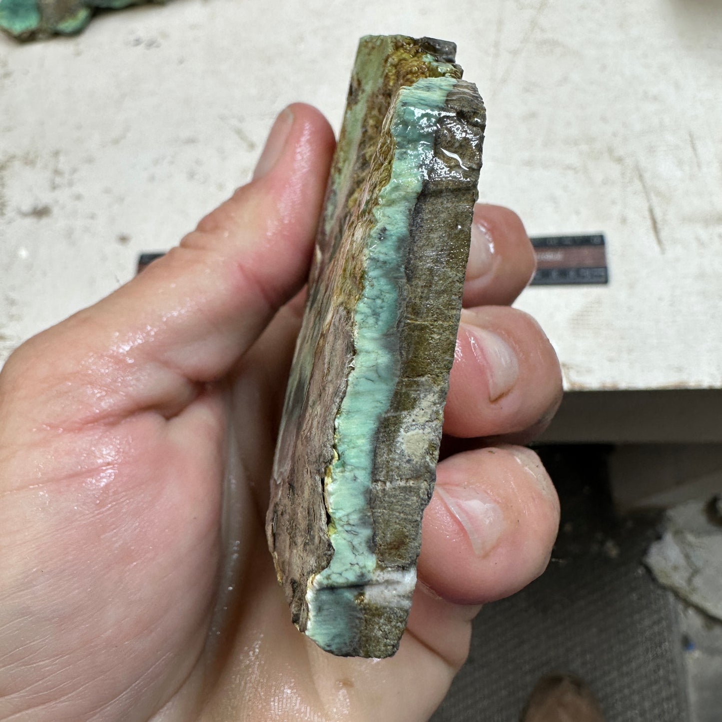 BROKEN ARROW VARISCITE Trimmed Rough Slab - 178 grams