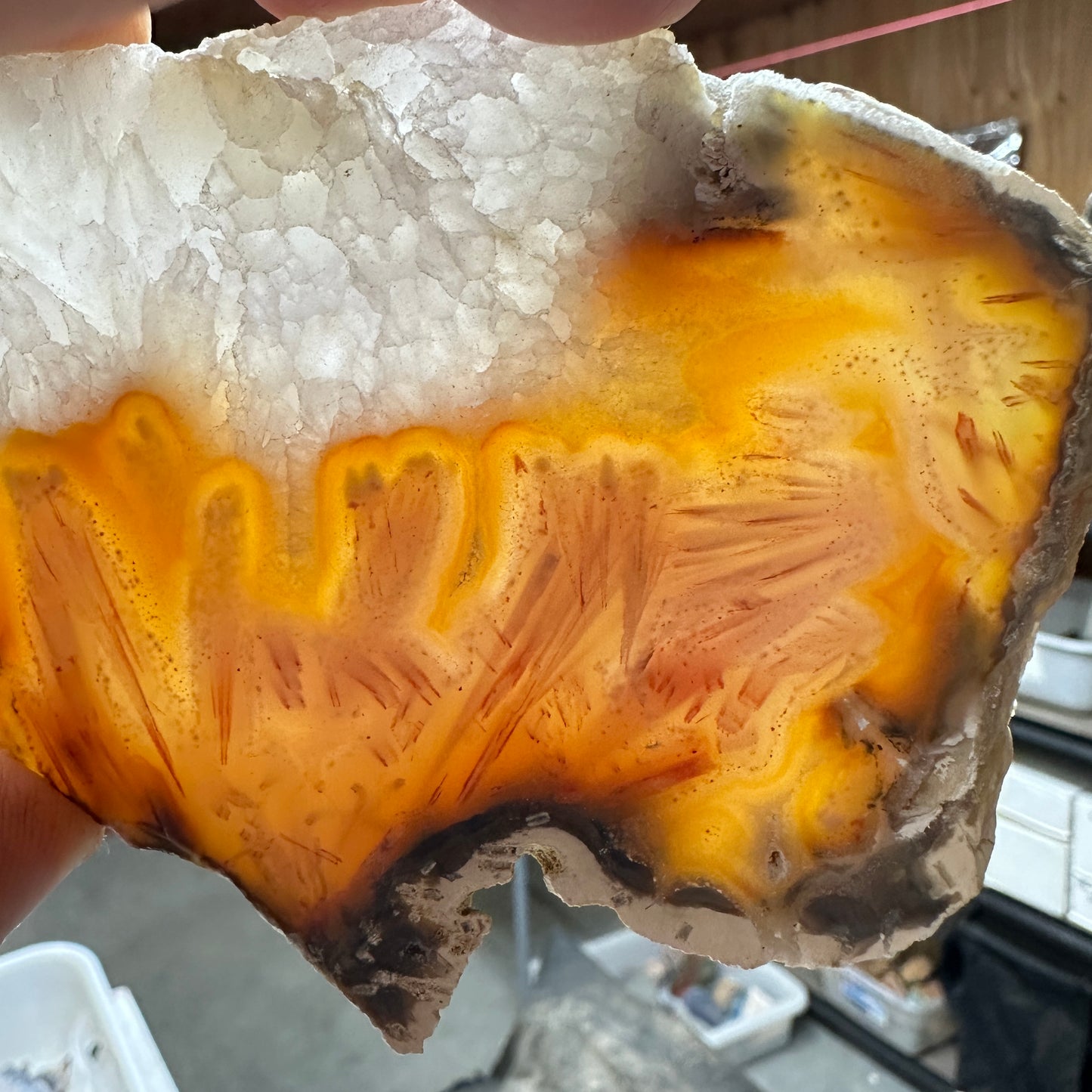 TUBE AGATE Slab - 109 grams