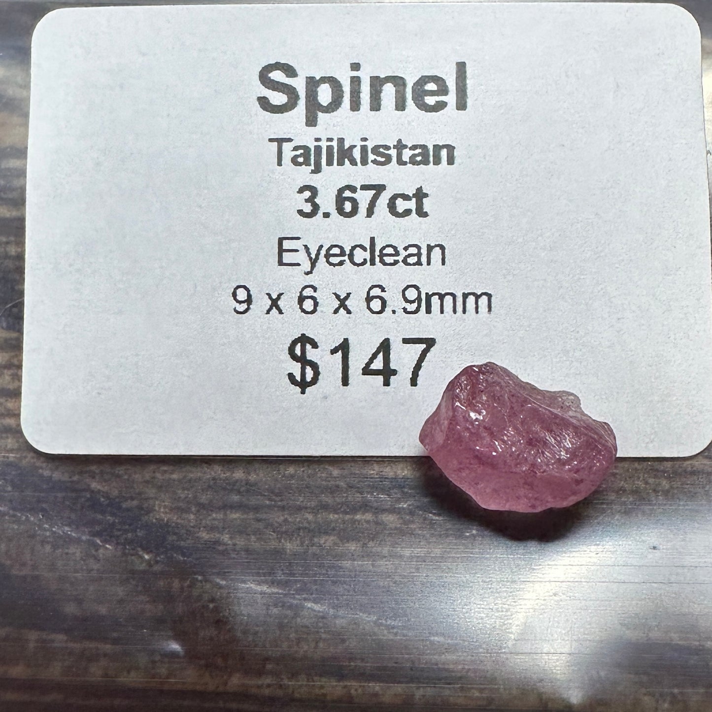 3.67ct Tajik SPINEL Facet Rough