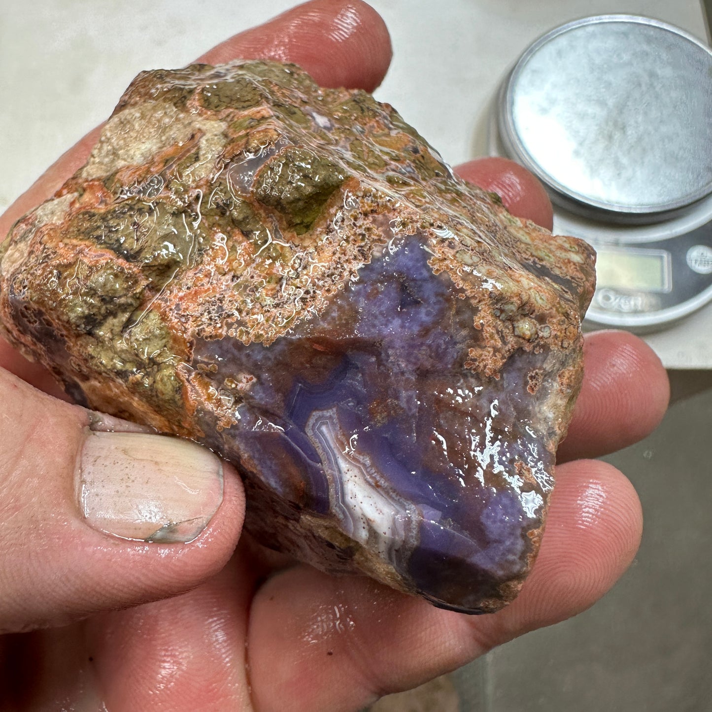 PURPLE PASSION AGATE Rough - 0.65 Pounds