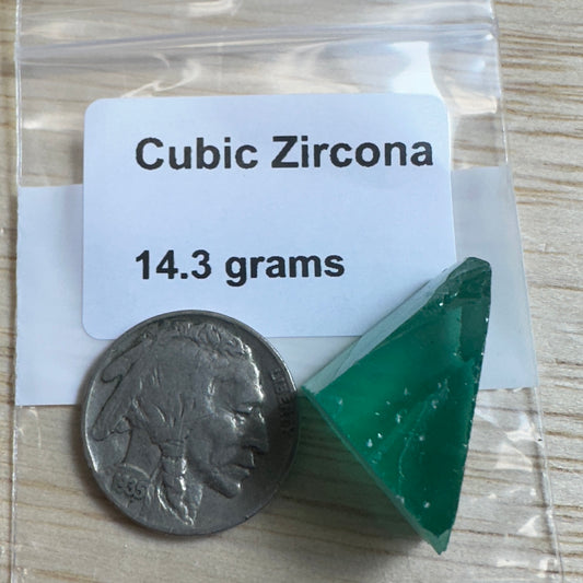 14.3 gram CUBIC ZIRCON Facet Rough