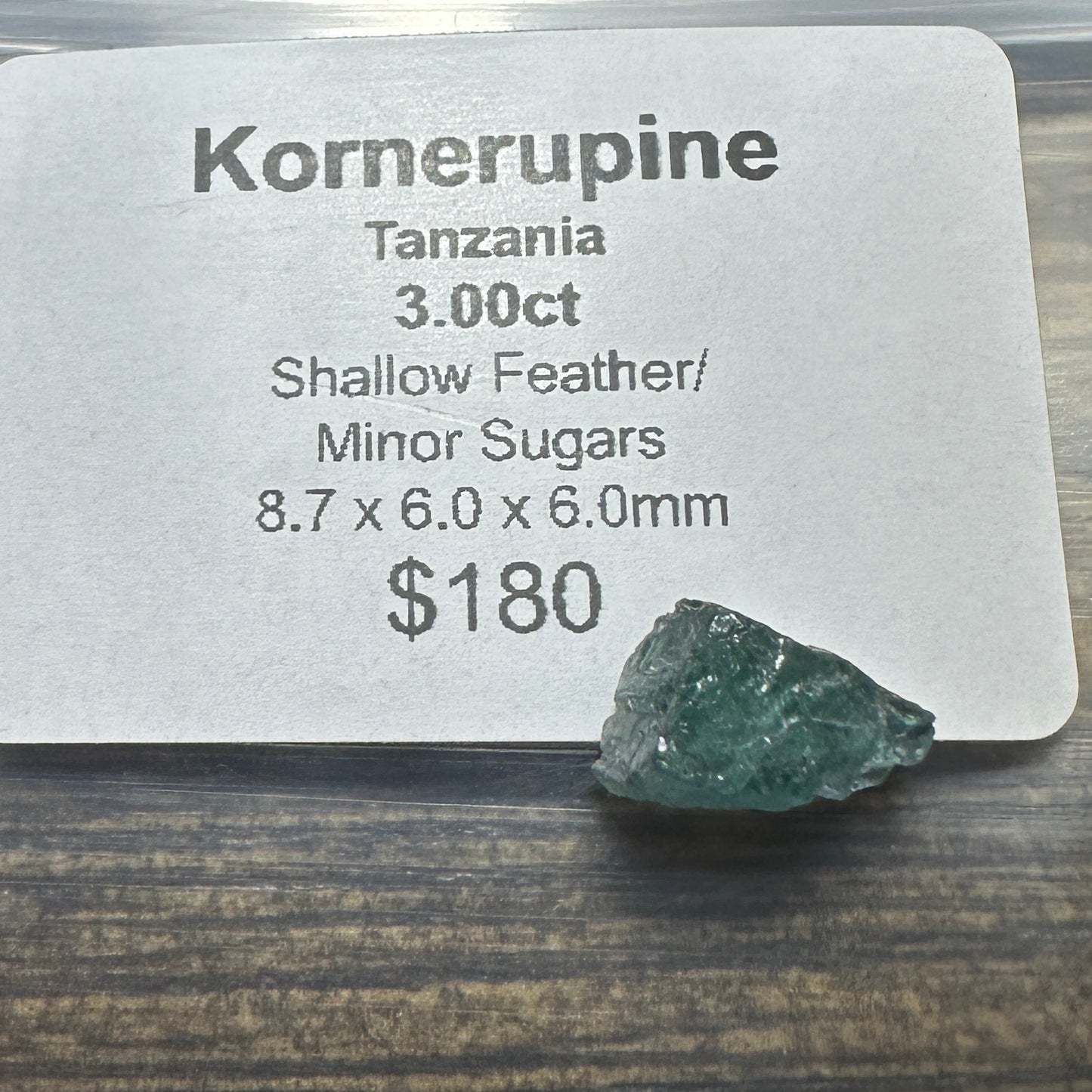 3.00ct Chrome KORNERUPINE Facet Rough
