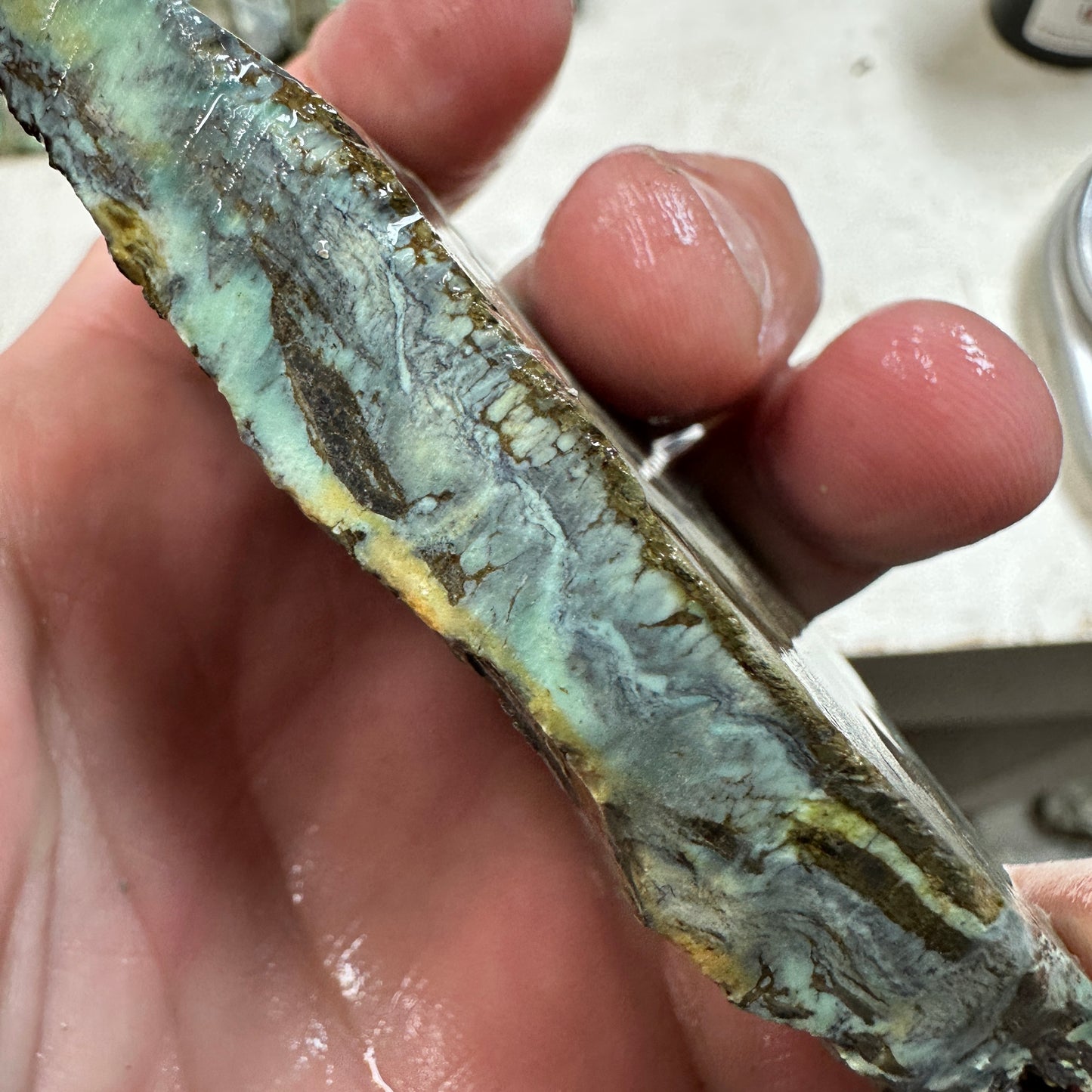 BROKEN ARROW VARISCITE Trimmed Rough Slab - 152 grams