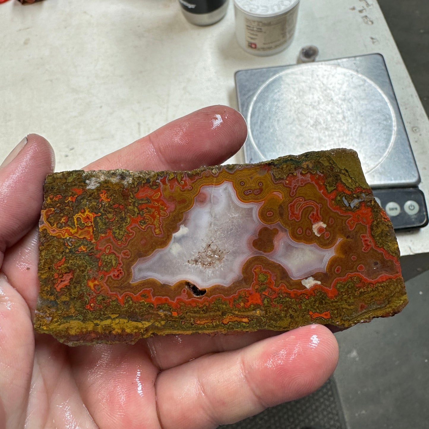 MOROCCAN SEAM AGATE Slab - 85 grams