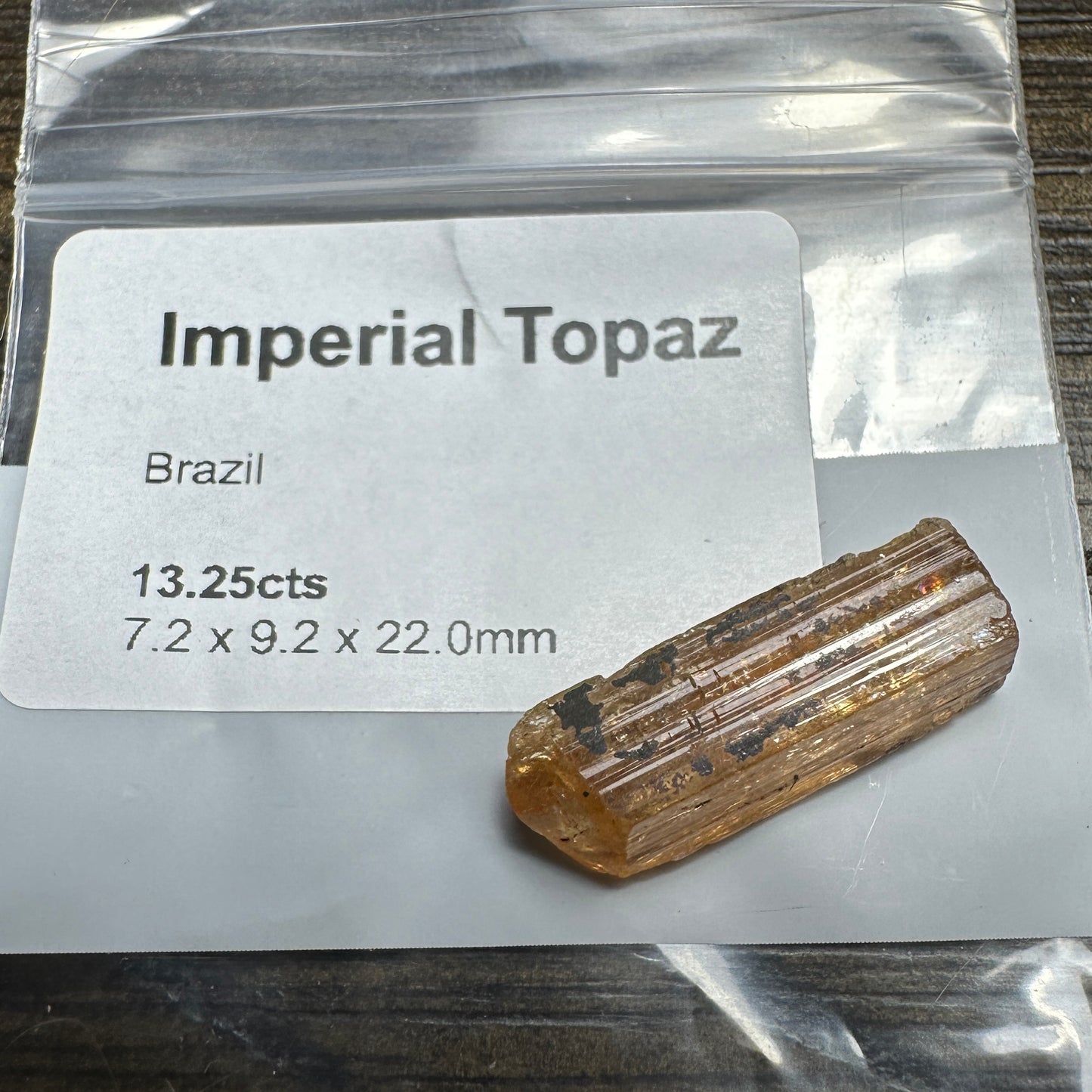 13.25ct IMPERIAL TOPAZ Facet Rough