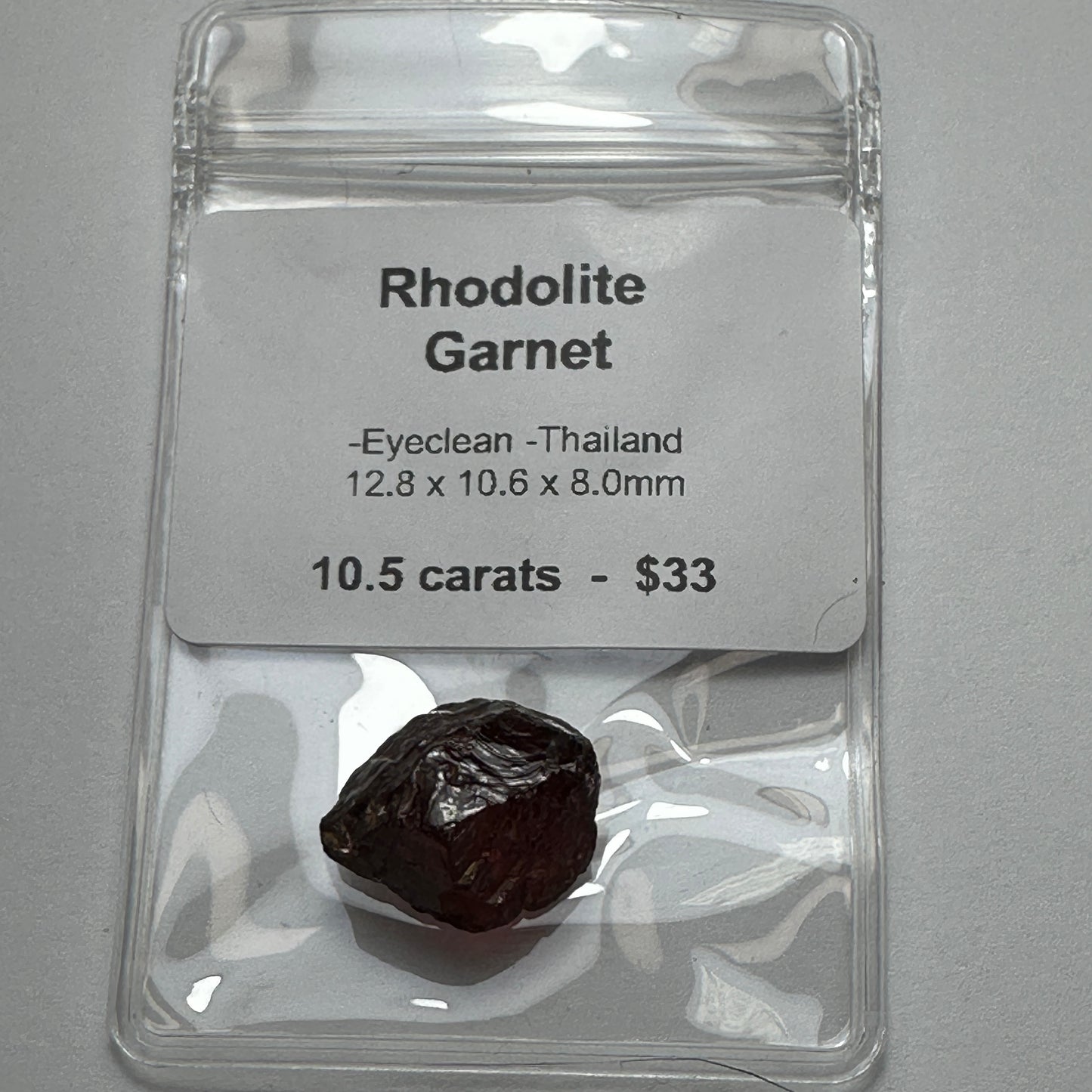 10.5ct RHODOLITE GARNET Facet Rough