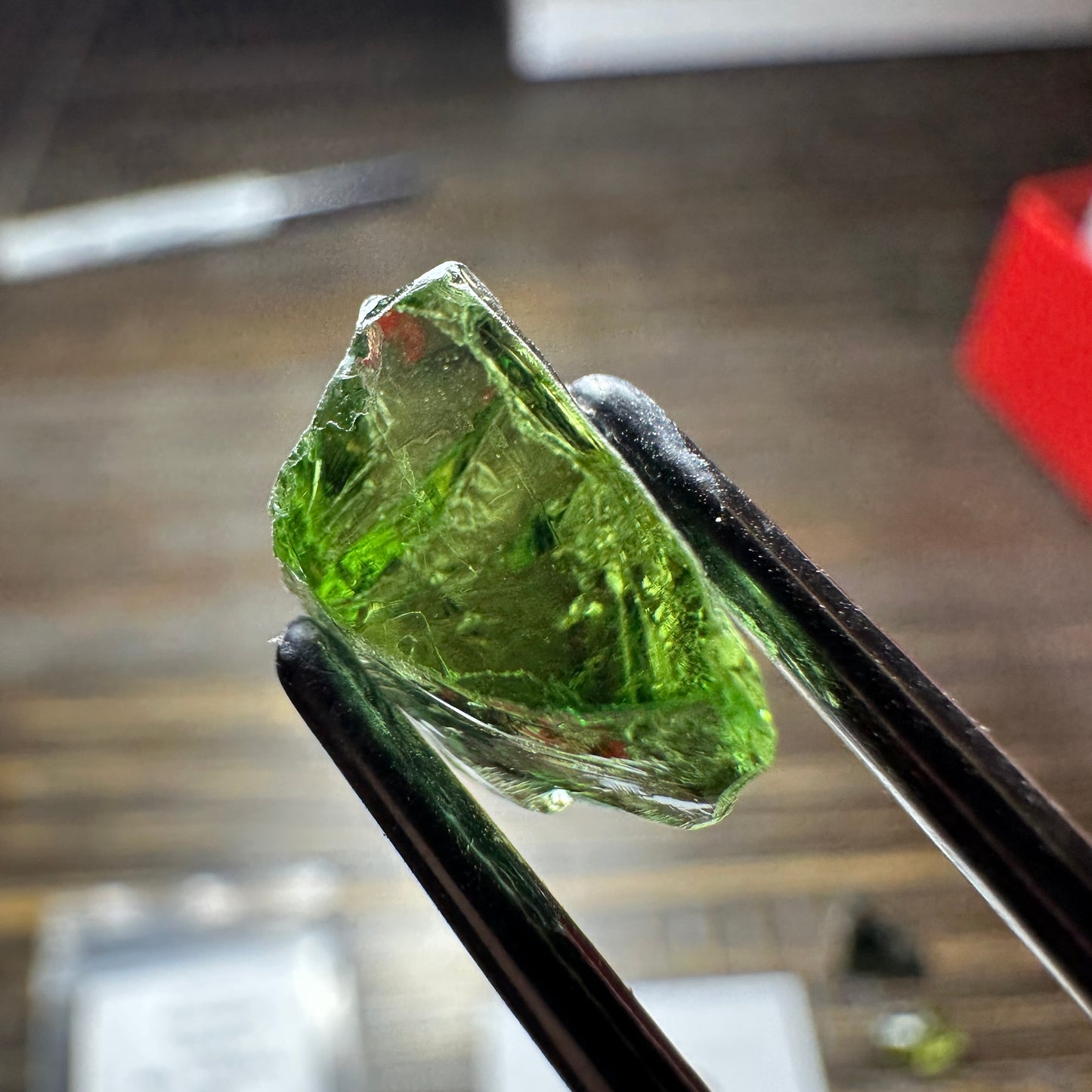 CHROME TOURMALINE 3pcs., 4.38g Facet Rough Parcel