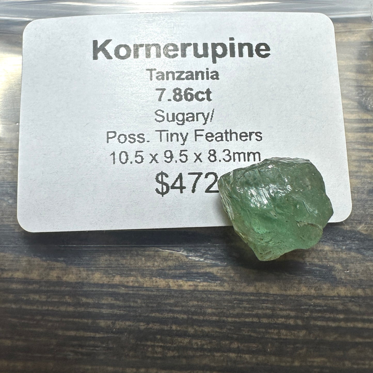 7.86ct Vanadium KORNERUPINE Facet Rough