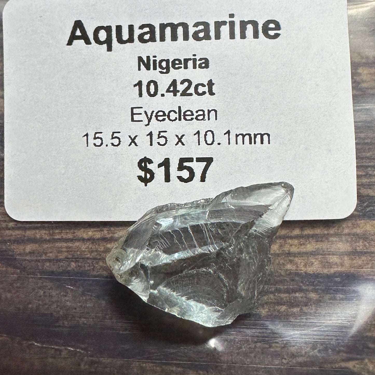 10.42ct AQUAMARINE BERYL Facet Rough