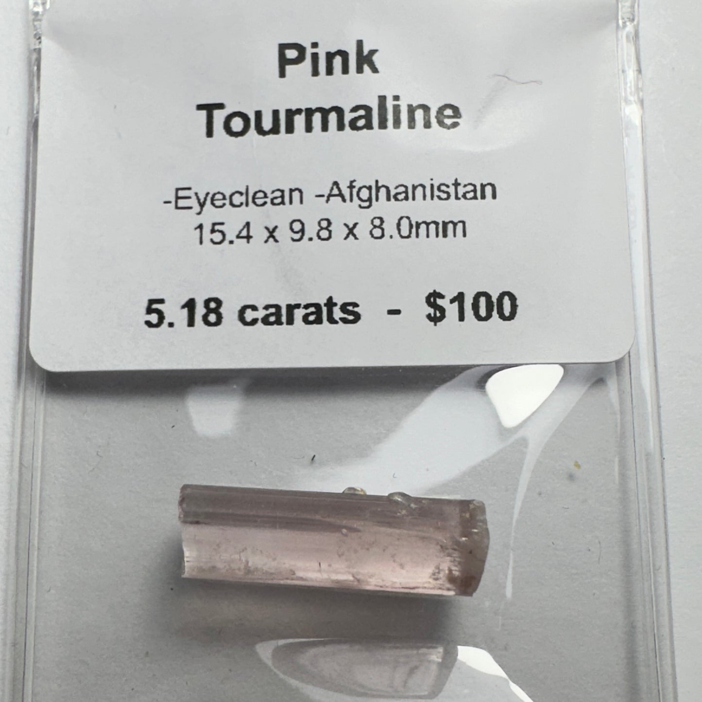 5.18ct PINK TOURMALINE Facet Rough