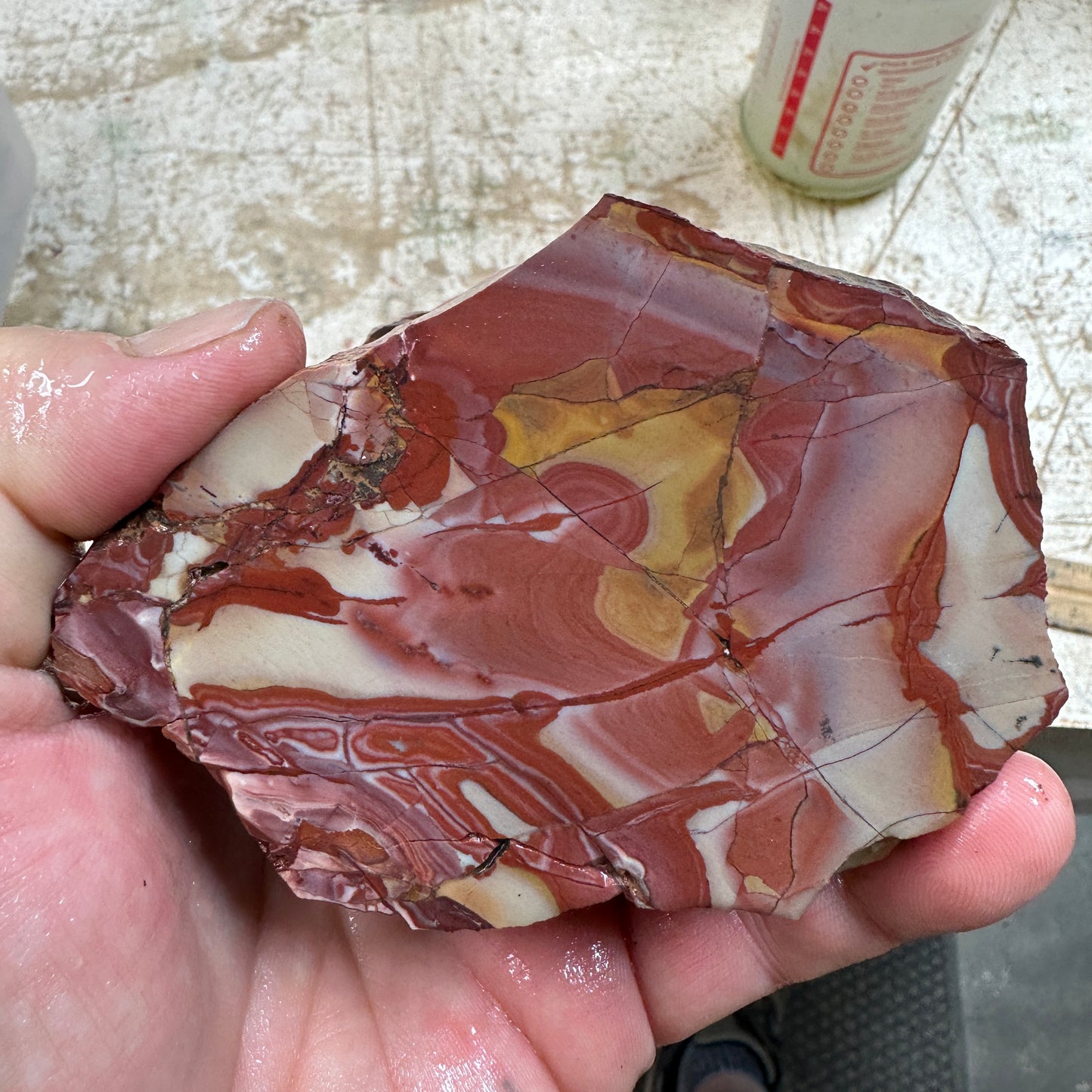 MESCALERO JASPER Faced Rough - 1.58 Pounds