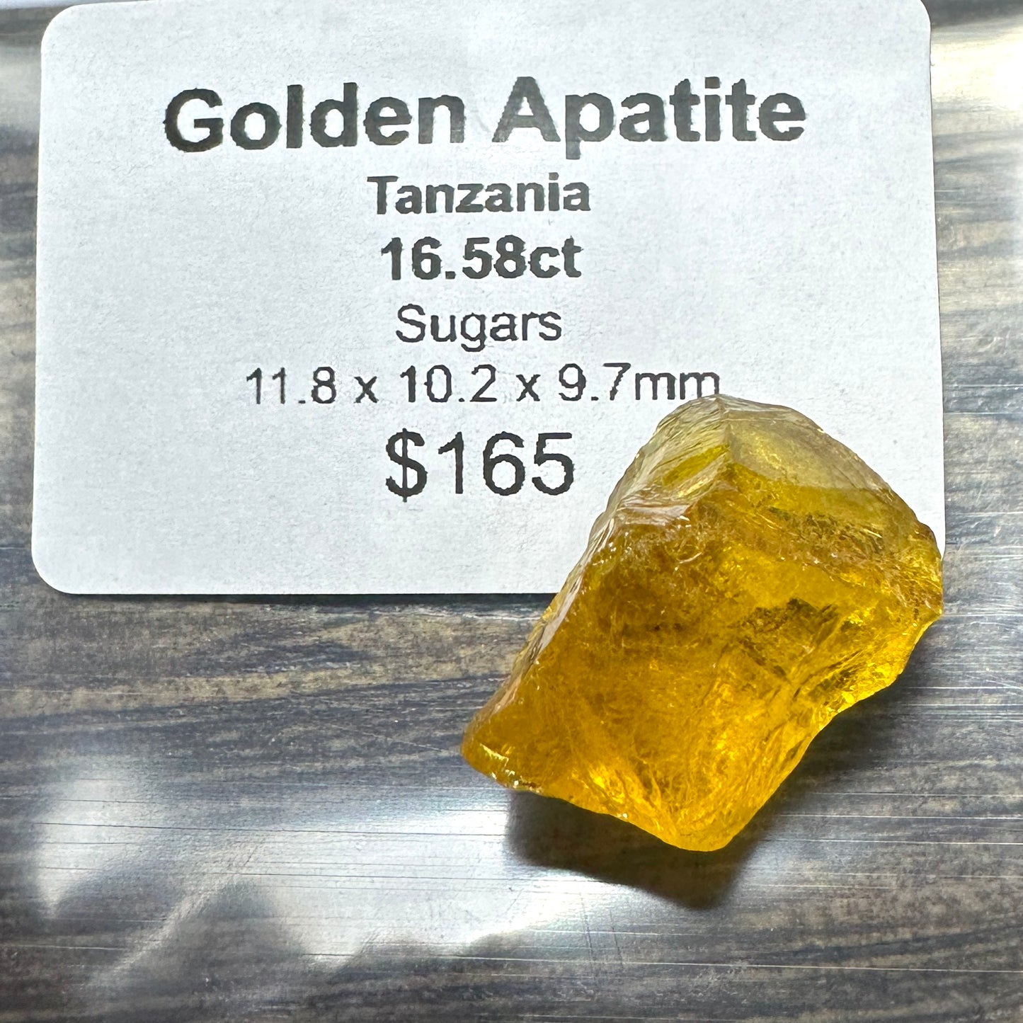 16.58ct GOLDEN APATITE Facet Rough