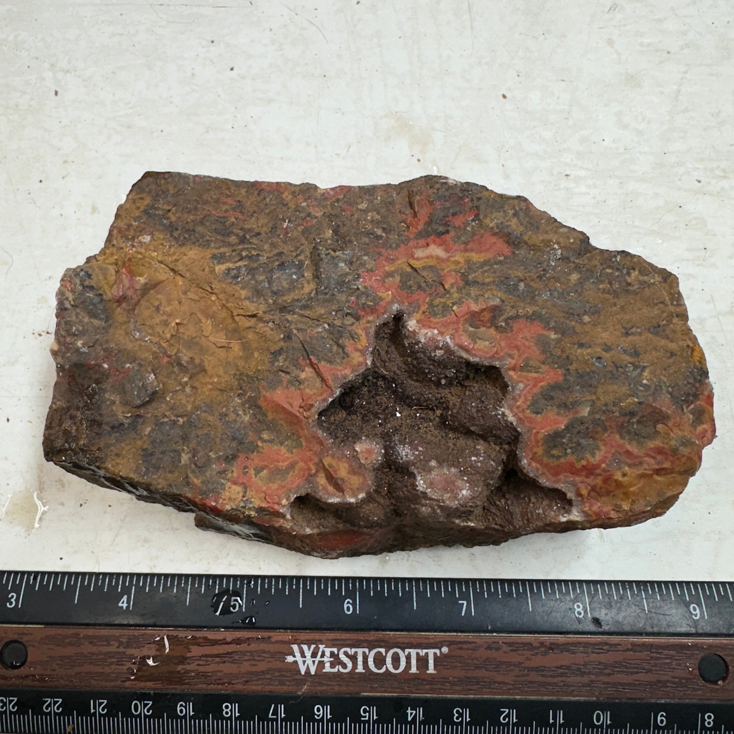 MOROCCAN SEAM AGATE Faced Rough - 1.39 Pounds