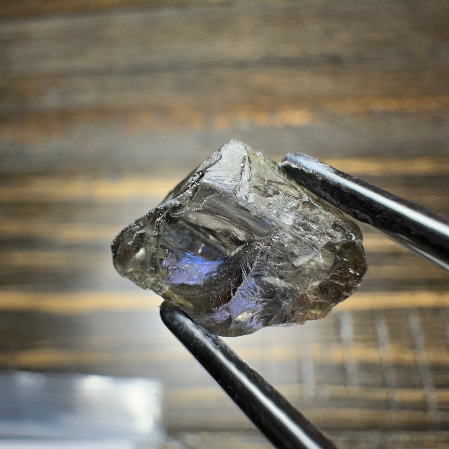 TANZANITE 3pcs., 4.43g Facet Rough Parcel