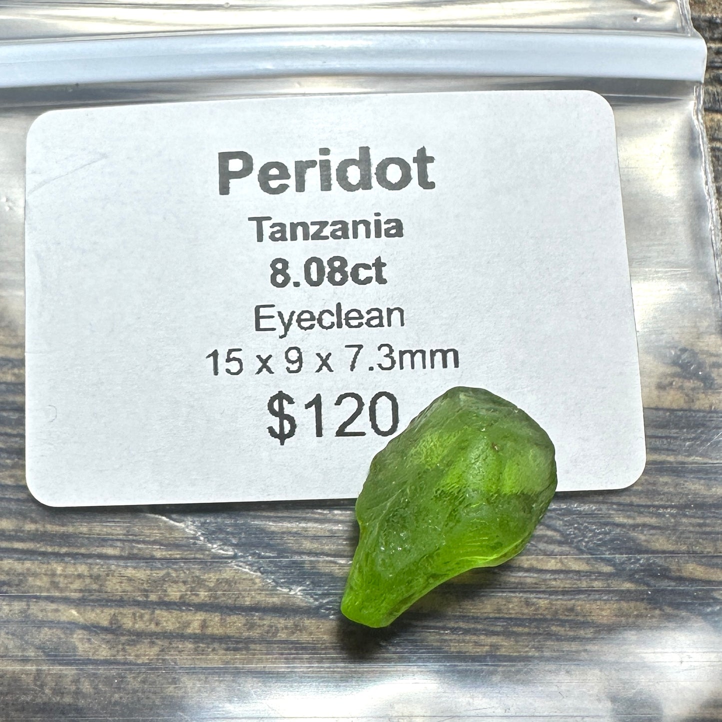 8.08ct Tanzania PERIDOT Facet Rough