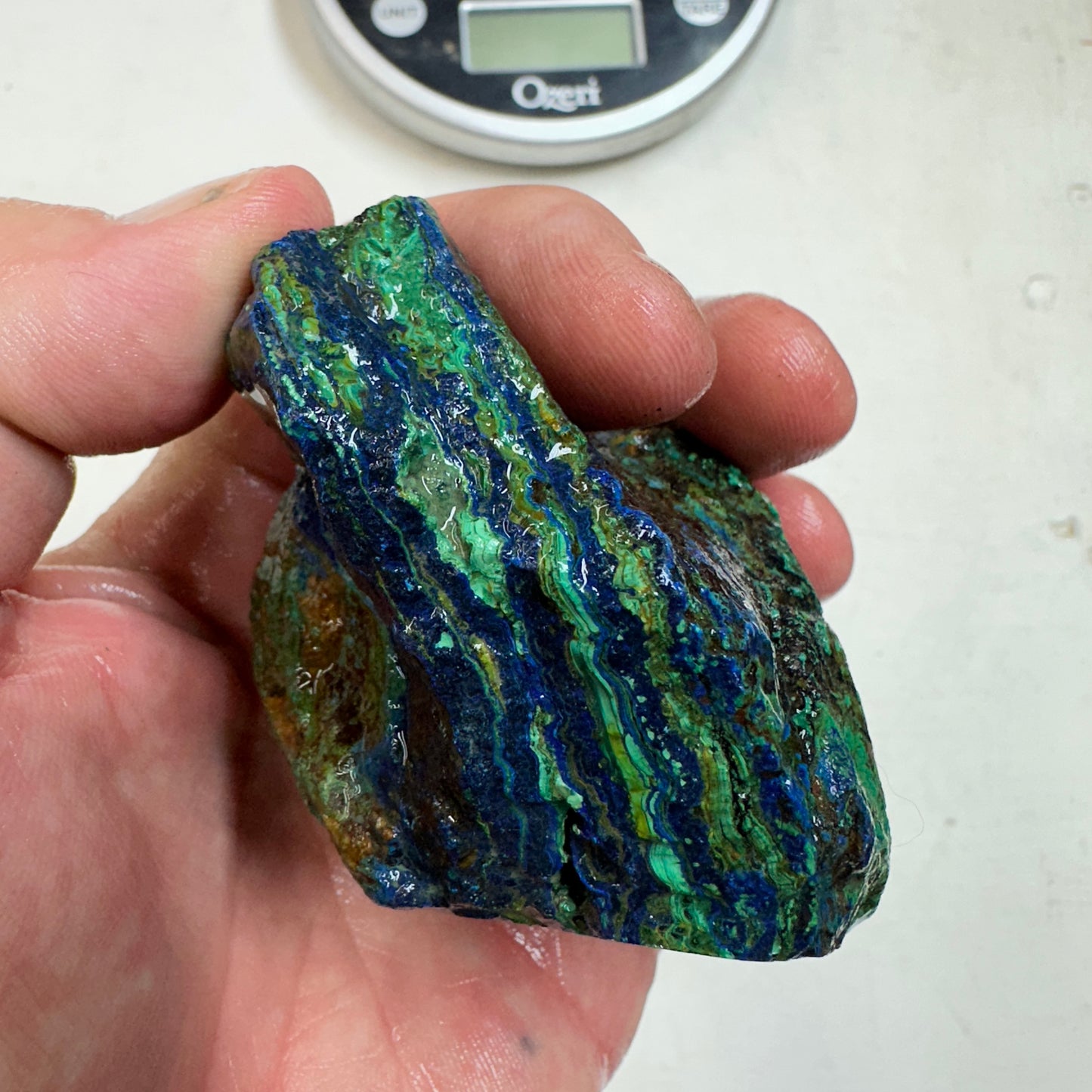 AZURITE MALACHITE Faced Rough - 400 grams