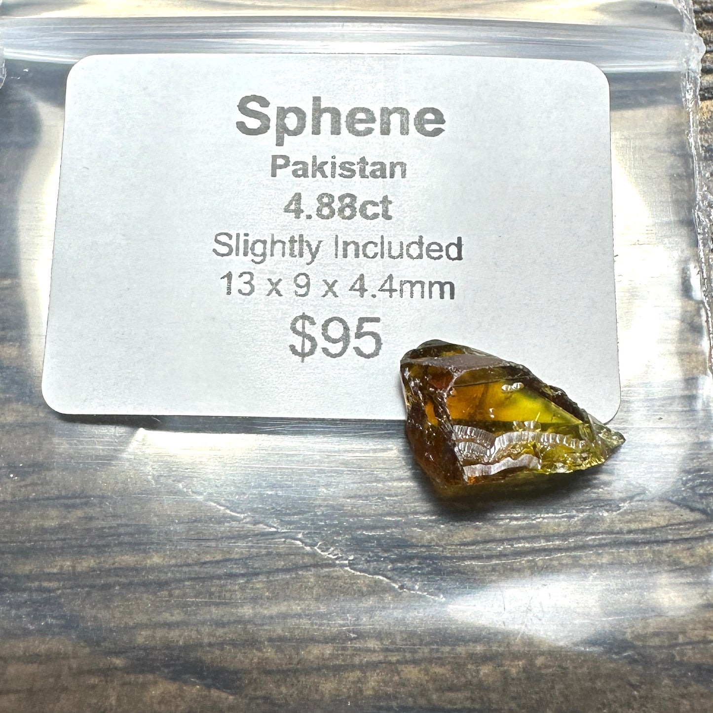 4.88ct SPHENE Facet Rough