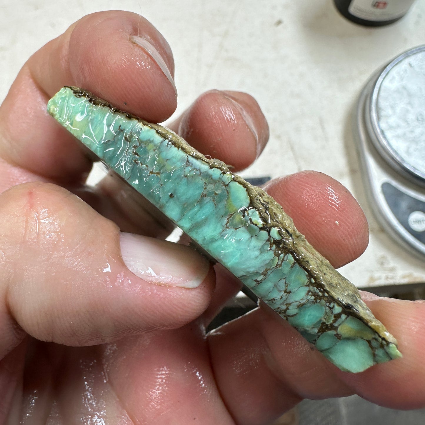 BROKEN ARROW VARISCITE Trimmed Rough Slab - 69 grams