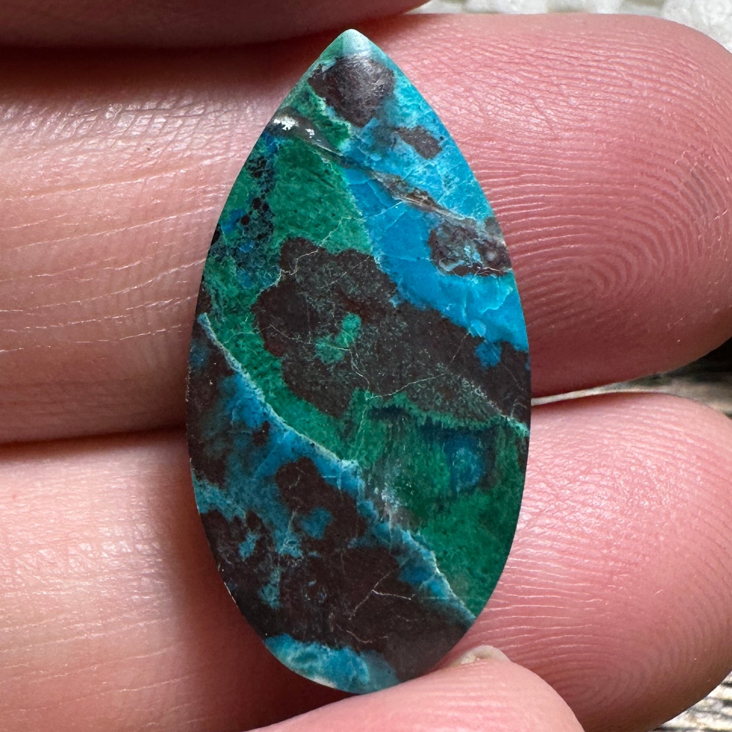 CHRYSOCOLLA MALACHITE CUPRITE cabochon