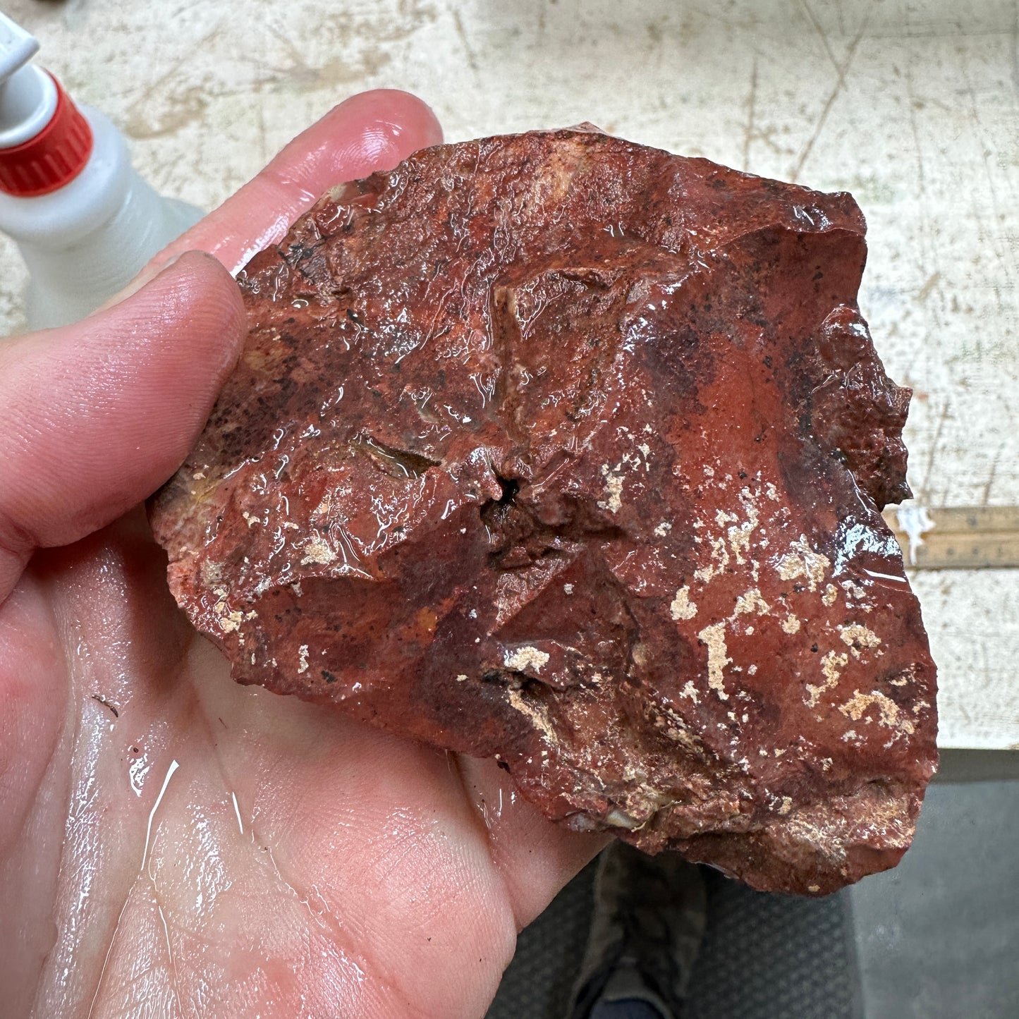 MESCALERO JASPER Faced Rough - 0.77 Pounds